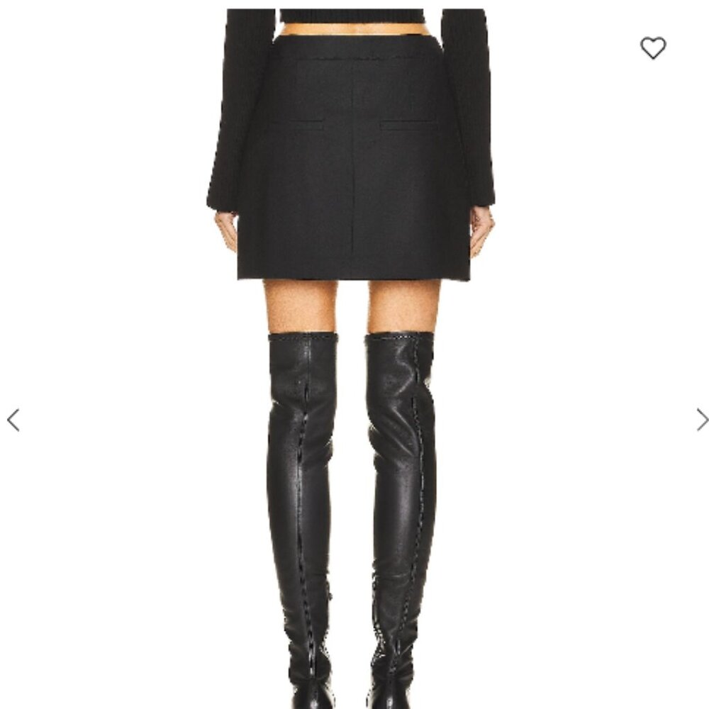 NWT Loulou Studio Black Hornby Mini Skirt Large - Picture 4 of 7